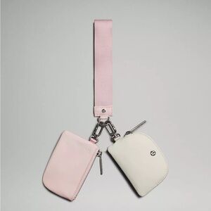 Lululemon - Dual Pouch Wristlet- ColourFlush Pink/Bone nwt